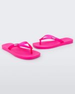 Melissa Fashion Sun Long Beach Flip Flop Pink-Clear Pink