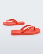 Melissa Fashion Sun Long Beach Flip Flop Red - Image 2