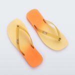 Melissa Fashion Sun Long Beach Flip Flop Yellow-Orange