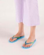 Melissa Fashion Sun Venice Flip Flop Blue-Clear - Image 3