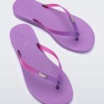 Melissa Fashion Sun Venice Flip Flop Lilac-Clear