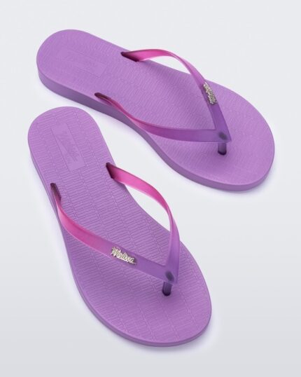 Melissa Fashion Sun Venice Flip Flop Lilac-Clear