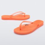 Melissa Fashion Sun Venice Flip Flop Orange-Orange Clear