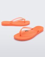 Melissa Fashion Sun Venice Flip Flop Orange-Orange Clear