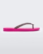Melissa Fashion Sun Venice Flip Flop Pink-Clear Glitter - Image 4