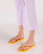 Melissa Fashion Sun Venice Flip Flop Yellow-Clear - Image 3