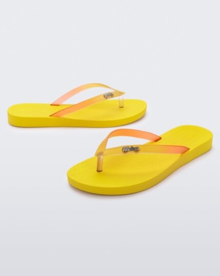 Melissa Fashion Sun Venice Flip Flop Yellow-Clear