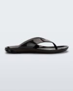 Melissa Fashion The Real Jelly Flip Flop Clear Black - Image 4