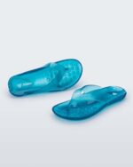 Melissa Fashion The Real Jelly Flip Flop Clear Blue - Image 2