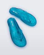 Melissa Fashion The Real Jelly Flip Flop Clear Blue