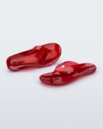 Melissa Fashion The Real Jelly Flip Flop Clear Red - Image 2
