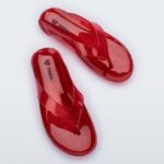 Melissa Fashion The Real Jelly Flip Flop Clear Red