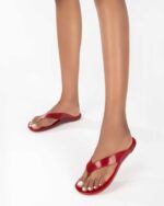 Melissa Fashion The Real Jelly Flip Flop Clear Red - Image 3