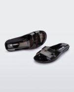 Melissa Fashion The Real Jelly Slide Transparent Black - Image 2