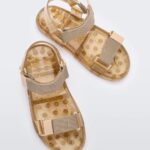 Melissa Fashion Wide Papete Sandal Beige Glitter Max