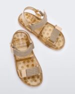 Melissa Fashion Wide Papete Sandal Beige Glitter Max