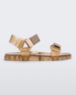 Melissa Fashion Wide Papete Sandal Beige Glitter Max - Image 4