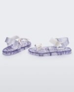 Melissa Fashion Wide Papete Sandal Clear Glitter Silver - Image 2