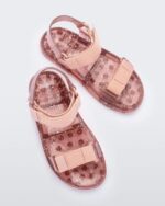 Melissa Fashion Wide Papete Sandal Pink Glitter Max