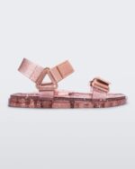 Melissa Fashion Wide Papete Sandal Pink Glitter Max - Image 4