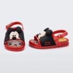 Mini Melissa Fashion Beach Slide Sandal Mickey & Friends-Baby Red