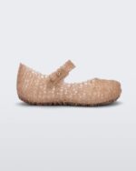 Mini Melissa Fashion Campana Papel Flat-Baby Beige Glitter - Image 4