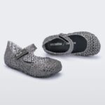 Mini Melissa Fashion Campana Papel Flat-Baby Black Glitter