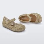 Mini Melissa Fashion Campana Papel Flat-Baby Gold