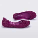 Mini Melissa Fashion Campana Papel Flat-Kids Pink Glitter