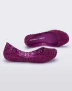Mini Melissa Fashion Campana Papel Flat-Kids Pink Glitter