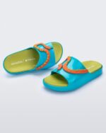 Mini Melissa Fashion Cloud Fabula Slide-Kids Blue-Green - Image 3