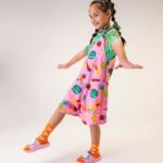 Mini Melissa Fashion Cloud Fabula Slide-Kids Pink-Orange