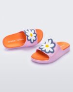 Mini Melissa Fashion Cloud Fabula Slide-Kids Pink-Orange - Image 3