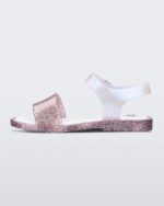 Mini Melissa Fashion Mar Sandal-Kids Pink Glitter-Pearl - Image 3