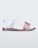 Mini Melissa Fashion Mar Sandal-Kids Pink Glitter-Pearl - Image 4