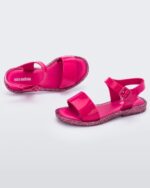Mini Melissa Fashion Mar Sandal-Kids Pink-Pink Glitter - Image 2