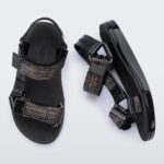 Mini Melissa Fashion Papete Rider Sandal-Kids Black