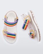 Mini Melissa Fashion Papete Rider Sandal-Kids White
