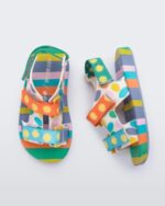 Mini Melissa Fashion Ping Pong Fabula Sandal-Baby Blue-Green - Image 2