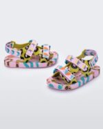 Mini Melissa Fashion Ping Pong Fabula Sandal-Baby Lilac-Blue - Image 3