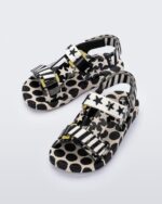 Mini Melissa Fashion Ping Pong Fabula Sandal-Kids Beige-Black