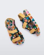Mini Melissa Fashion Ping Pong Fabula Sandal-Kids Beige-Mustard