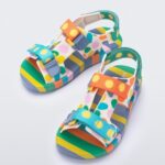 Mini Melissa Fashion Ping Pong Fabula Sandal-Kids Blue-Green