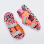 Mini Melissa Fashion Ping Pong Fabula Sandal-Kids Pink-Green