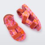 Mini Melissa Fashion Ping Pong Fabula Sandal-Kids Pink-Orange