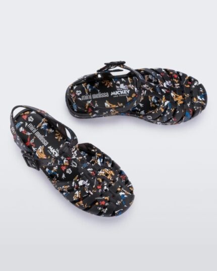 Mini Melissa Fashion Possession Mickey & Friends Sandal-Kids Black