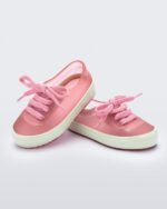 Mini Melissa Fashion Street Sneaker-Baby Pink-Green - Image 2