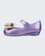Mini Melissa Fashion Ultragirl Butterfly Flat-Baby Lilac-Gold - Image 2