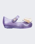 Mini Melissa Fashion Ultragirl Butterfly Flat-Baby Lilac-Gold - Image 3