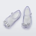 Mini Melissa Fashion Ultragirl Stars-Baby Clear Glitter-White